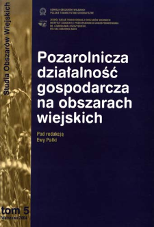 Pozarolnicza działalność gospodarcza na obszarach wiejskich