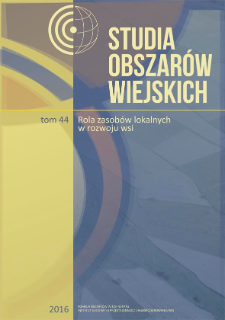 Studia Obszar&oacute;w Wiejskich = Rural Studies, t. 44, Wprowadzenie