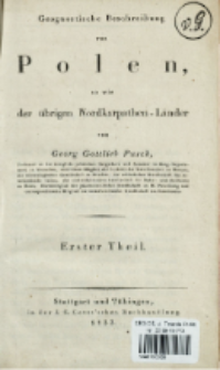 Geognostische Beschreibung von Polen, so wie der &uuml;brigen Nordkarpathen-L&auml;nder. T. 1