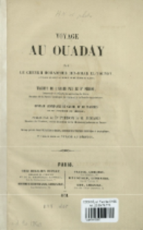 Voyage au Ouad&acirc;y par Mohammed ibn-Omar el-Tounsy