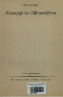 L&ouml;wenjagd am Kilimandscharo