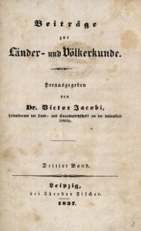 Abenteuer auf einer Reise nach Indien &uuml;ber Aegypten, das heilige Land und Syrien. Bd. 3