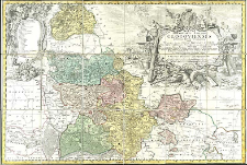 Principatus Silesiae Glogoviensis novissima tabula geographica sistens VI ejusdem circulos Glogau, Freystadt, Guhrau, Sprottau, Gr&uuml;nberg et Schwiebus cum districtu Polkowitz nec non Liberam Dynastiam Beuthen et Carolath