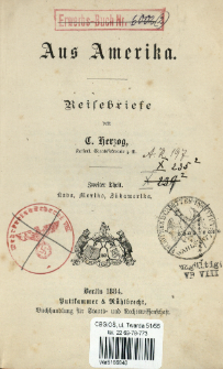 Aus Amerika : Reisebriefe. T. 2, Kuba, Mexiko, S&uuml;damerika