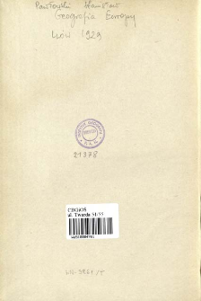 Geografja Europy : podręcznik dla klas wyższych szk&oacute;ł średnich