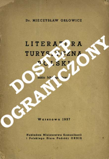 Literatura turystyczna Polski : szkic bibljograficzny