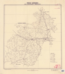 Powiat sieradzki : mapa administracyjna i komunikacyjna : skala 1:100 000