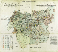 Karte der Bev&ouml;lkerunk des ostm&auml;hrisch-schlesische Industriegebietes : nach dem amtlichen Volksz&auml;hlungsergebnissen vom Jahre 1910 = Tableau de la population du Territoire de la Moravie et Sil&eacute;sie de l'Est, d'apr&egrave;s les recensements officiels de 1910 = Map of the population of the Manufacturin District of Eastern Moravia and Silesia, according to the official results of the census of 1910