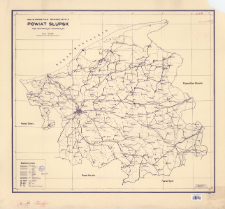 Województwo szczecińskie, powiat Słupsk : mapa administracyjna i komunikacyjna : skala 1:100 000
