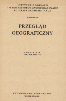 Przegląd Geograficzny T. 63 z. 1-2 (1991)