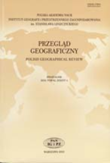 Przegląd Geograficzny T. 82 z. 4 (2010) Spis treści
