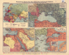 Flemmings karte f&uuml;r das t&uuml;rkische Interessen-Gebiet : die T&uuml;rkei und die Grenzgebiete mit Ru&szlig;land, Balkanstaaten, Gro&szlig;britannien, Italien, Persien