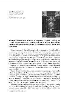 &bdquo;Antiphonarium Kielcense. Antyfonarz Kolegiaty Kieleckiej (ok. 1372 r.). Wydanie fototypiczne z komentarzem&rdquo;, oprac. Krzysztof Bracha [review]