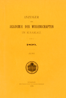 Anzeiger der Akademie der Wissenschaften in Krakau. Nr 6 Juni (1980)