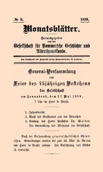 Monatsbl&auml;tter Jhrg. 13, H. 5 (1899)