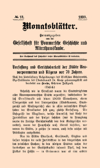 Monatsbl&auml;tter Jhrg. 13, H. 12 (1899)