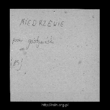 Niedrzew. Files of Gostynin district in the Middle Ages. Files of Historico-Geographical Dictionary of Masovia in the Middle Ages