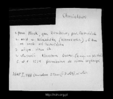 Chmielewo. Files of Sochocin district in the Middle Ages. Files of Historico-Geographical Dictionary of Masovia in the Middle Ages