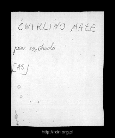 Ćwiklinek. Files of Sochocin district in the Middle Ages, Files of Historico-Geographical Dictionary of Masovia in the Middle Ages