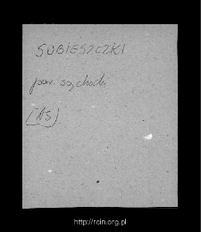 Sobieski. Files of Sochocin district in the Middle Ages. Files of Historico-Geographical Dictionary of Masovia in the Middle Ages
