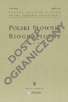 Polski słownik biograficzny T. 53 (2019- ), Taube Johann - Teodorowicz Adam