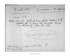 Stare Babice. Files of Warsaw district in the Middle Ages. Files of Historico-Geographical Dictionary of Masovia in the Middle Ages