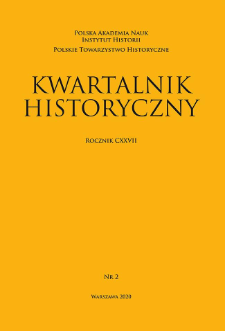 Kwartalnik Historyczny R. 127 nr 2 (2020), Title pages, Contents, List of Abbreviations, Transliteration rules