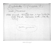 Warsaw-Dabrowka. Files of Warsaw district in the Middle Ages. Files of Historico-Geographical Dictionary of Masovia in the Middle Ages