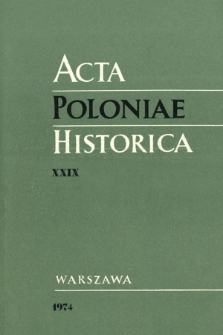 Acta Poloniae Historica. T. 29 (1974), Comptes rendus