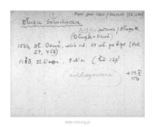 Dluga Szlachecka. Files of Warsaw district in the Middle Ages. Files of Historico-Geographical Dictionary of Masovia in the Middle Ages
