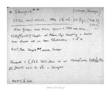 Skupie. Files of Warsaw district in the Middle Ages. Files of Historico-Geographical Dictionary of Masovia in the Middle Ages