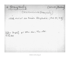 Strzykuły. Kartoteka powiatu warszawskiego w średniowieczu. Kartoteka Słownika historyczno-geograficznego Mazowsza w średniowieczu