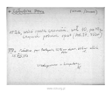 Zalubice. Files of Warsaw district in the Middle Ages. Files of Historico-Geographical Dictionary of Masovia in the Middle Ages