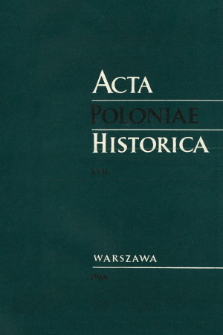 Acta Poloniae Historica T. 17 (1968), Title pages, Contents