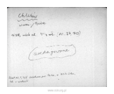 Chlebow. Files of Warsaw district in the Middle Ages. Files of Historico-Geographical Dictionary of Masovia in the Middle Ages