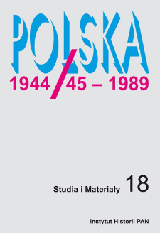 Polska 1944/45-1989 : studia i materiały, 18 (2020), Title pages, Contents