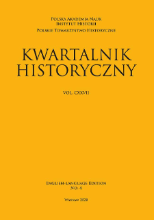 Kwartalnik Historyczny, Vol. 127 (2020) English-Language Edition No. 4, Contents, Guidance, Abbrevation, Transliteration