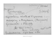 Goraszka. Files of Warsaw district in the Middle Ages. Files of Historico-Geographical Dictionary of Masovia in the Middle Ages