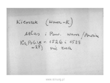 Kierszek. Files of Warsaw district in the Middle Ages. Files of Historico-Geographical Dictionary of Masovia in the Middle Ages