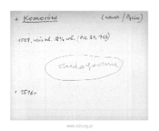 Komorow.Files of Warsaw district in the Middle Ages. Files of Historico-Geographical Dictionary of Masovia in the Middle Ages