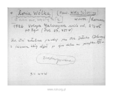 Losia Wolka. Files of Warsaw district in the Middle Ages. Files of Historico-Geographical Dictionary of Masovia in the Middle Ages