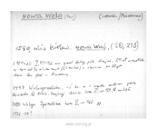 Nowa Wola. Files of Warsaw district in the Middle Ages. Files of Historico-Geographical Dictionary of Masovia in the Middle Ages