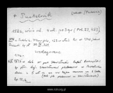Pustelnik. Files of Warsaw district in the Middle Ages. Files of Historico-Geographical Dictionary of Masovia in the Middle Ages