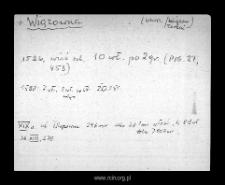 Wiazowna. Files of Warsaw district in the Middle Ages. Files of Historico-Geographical Dictionary of Masovia in the Middle Ages