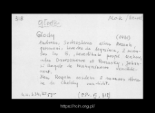 Głodki. Files of Makow district in the Middle Ages. Files of Historico-Geographical Dictionary of Masovia in the Middle Ages
