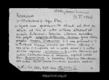 Karniewo. Files of Makow district in the Middle Ages. Files of Historico-Geographical Dictionary of Masovia in the Middle Ages