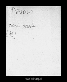 Pianowo. Files of Czersk district in the Middle Ages. Files of Historico-Geographical Dictionary of Masovia in the Middle Ages