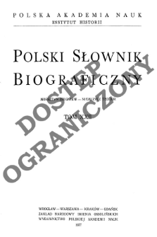Polski słownik biograficzny T. 22 (1977), Morsztyn Zbigniew - Niemirycz Teodor, Część wstępna