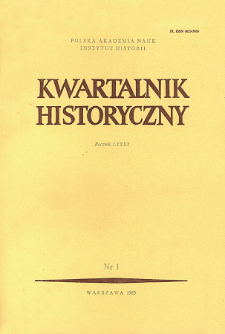 Kwartalnik Historyczny R. 90 nr 1 (1983), Listy do redakcji