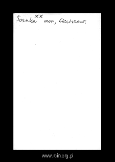 Sosnka. Files of Czersk district in the Middle Ages. Files of Historico-Geographical Dictionary of Masovia in the Middle Ages
